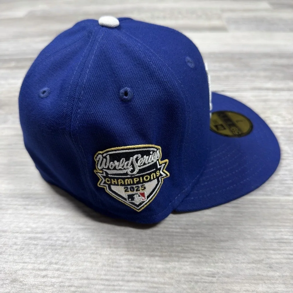 New Era Royal Los Angeles‎ Dodgers 2025 World Series Side Patch 59FIFTY Size 7